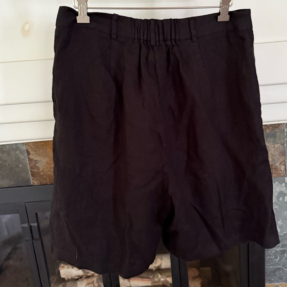 Classic Black Women's Millie Walking Shorts in Linen. Pockets. Size M. New! - Picture 5 of 7